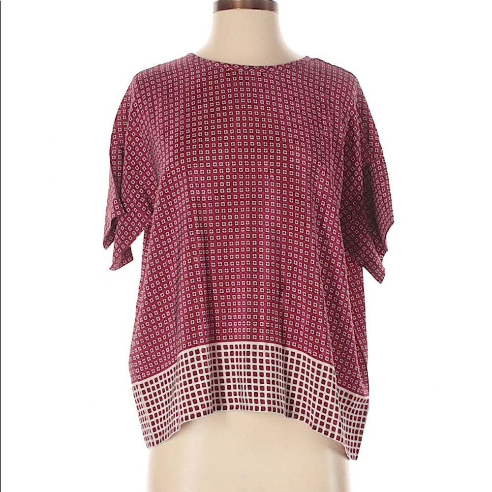 Madewell Red Silk Top